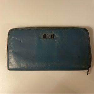 Blue Leather Diesel Wallet